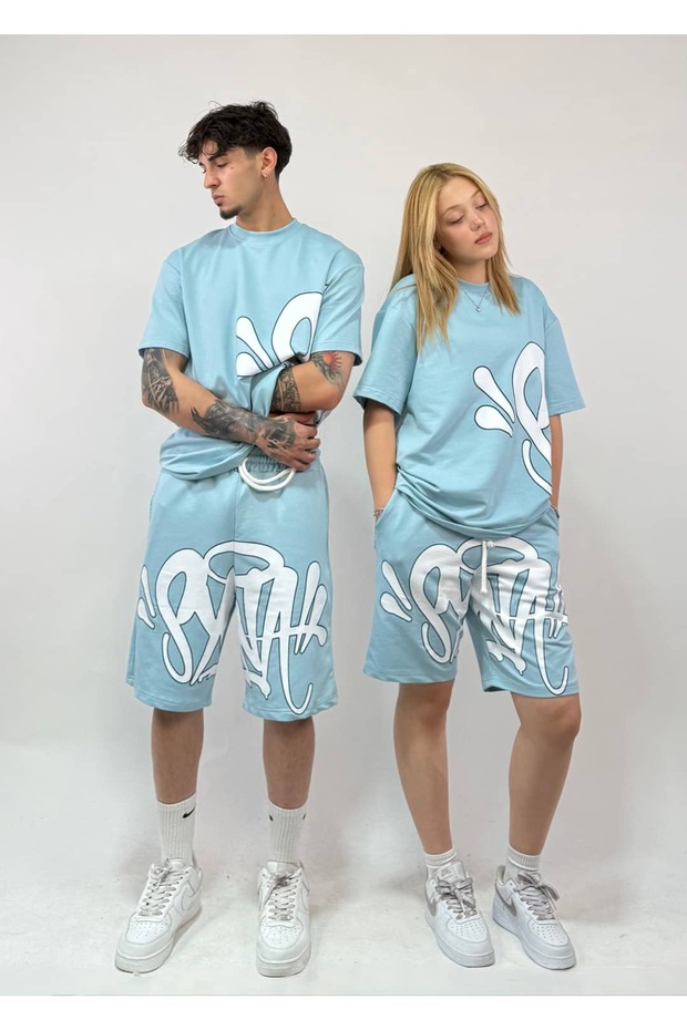 S. Printed Oversize Premium Shorts Set