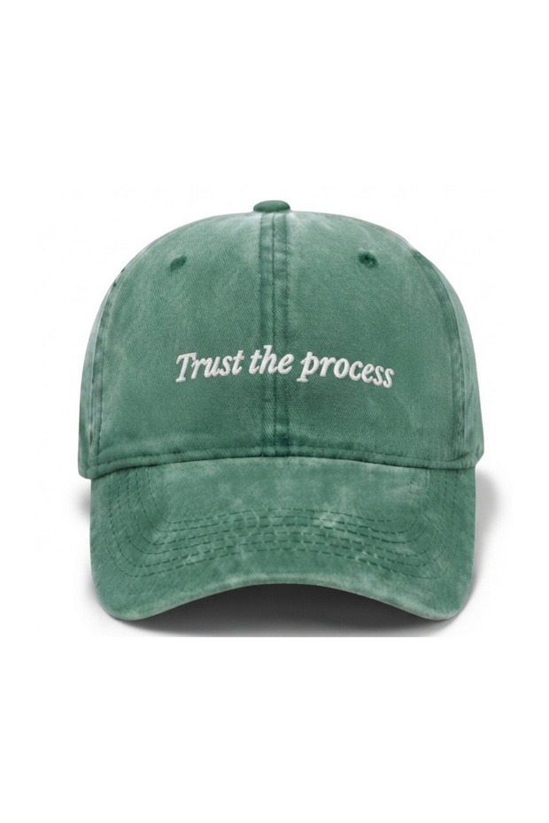 قبعة بيسبول مطرزة قابلة للغسل بعبارة "Trust the Process" / قبعة بيسبول مطرزة قابلة للغسل بعبارة "Trust the Process"