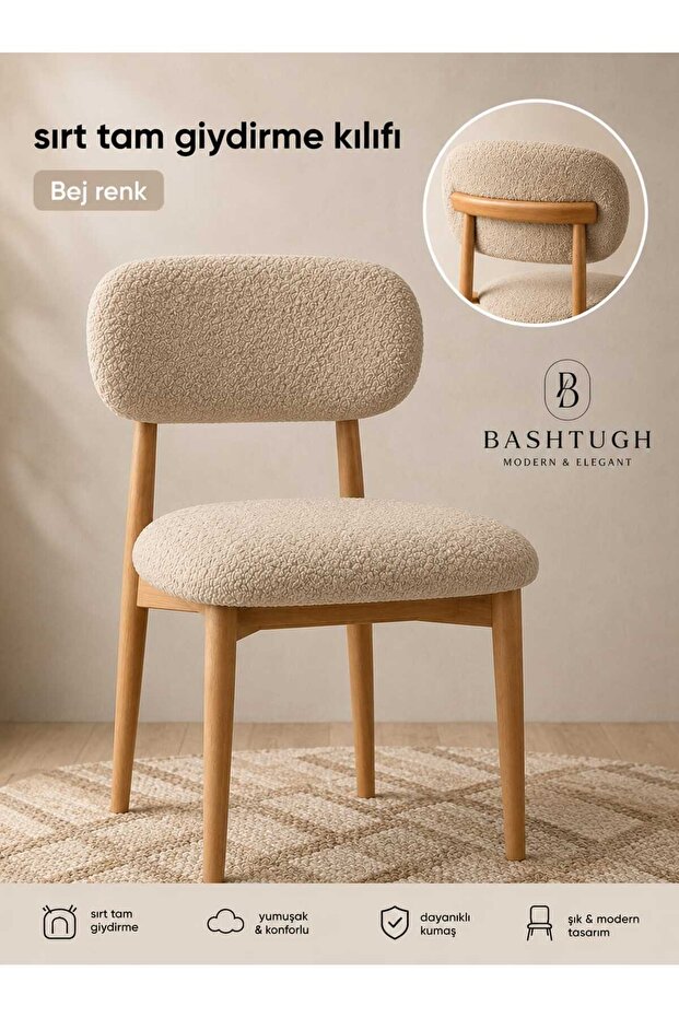 Bohemian Chair Cover Fully Covered Back Washable Flexible Elastic Kitchen Chair Cover Bottom Top 2-Piece Set Chair Cover