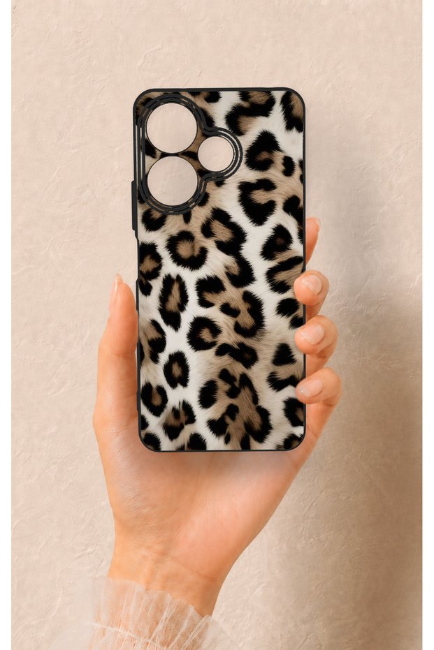 Redmi 13 4g Compatible Leopard Skin Patterned Silicone Case