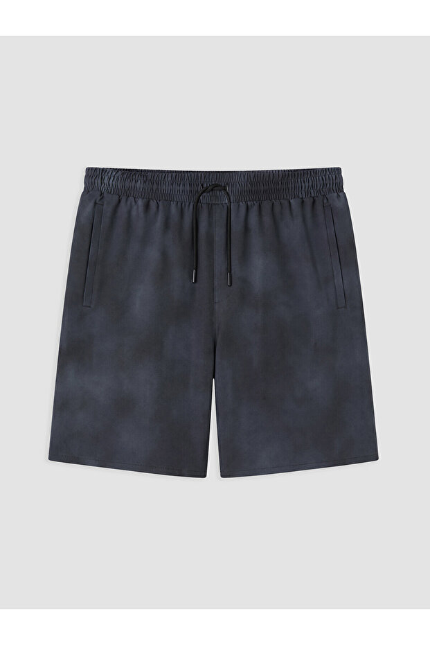 Nevavm Men's Knee Length Patterned Swim Shorts with Difference in Length