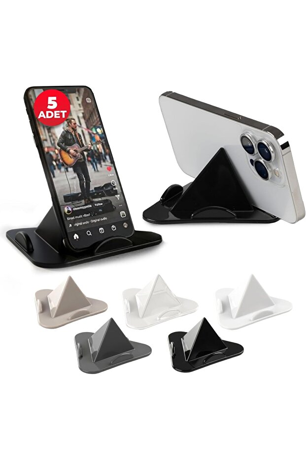 حامل الهاتف والتابلت من edl shop – تصميم هرمي، حامل سطح المكتب بثلاث زوايا، متوافق مع أجهزة iPhone وAndroid، O