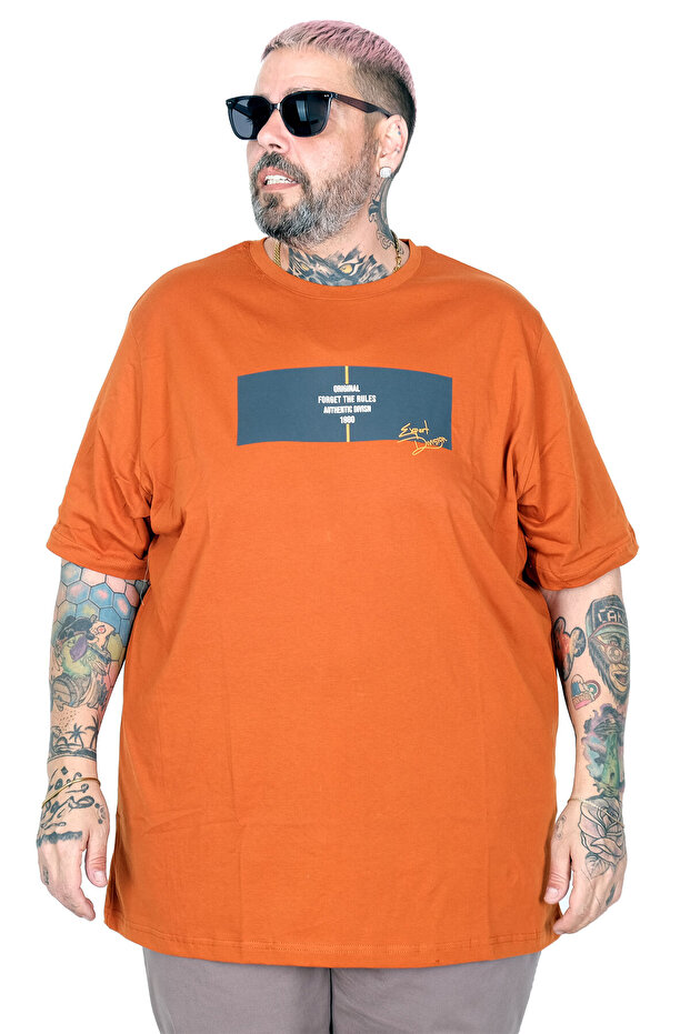 Mode XL Large Size T-Shirt Bis Yaka Expert Division U26123 Tarcin