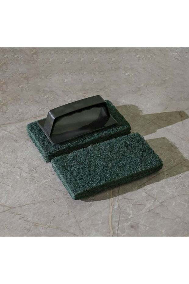 Green Scrubbing Pad Set + Holder