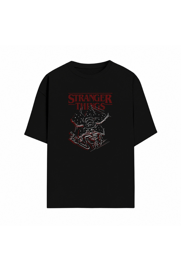 Stranger Things Design Printed Premium Unisex Cotton T-Shirt | Specially Designed High-Quality Printed T-Shirt