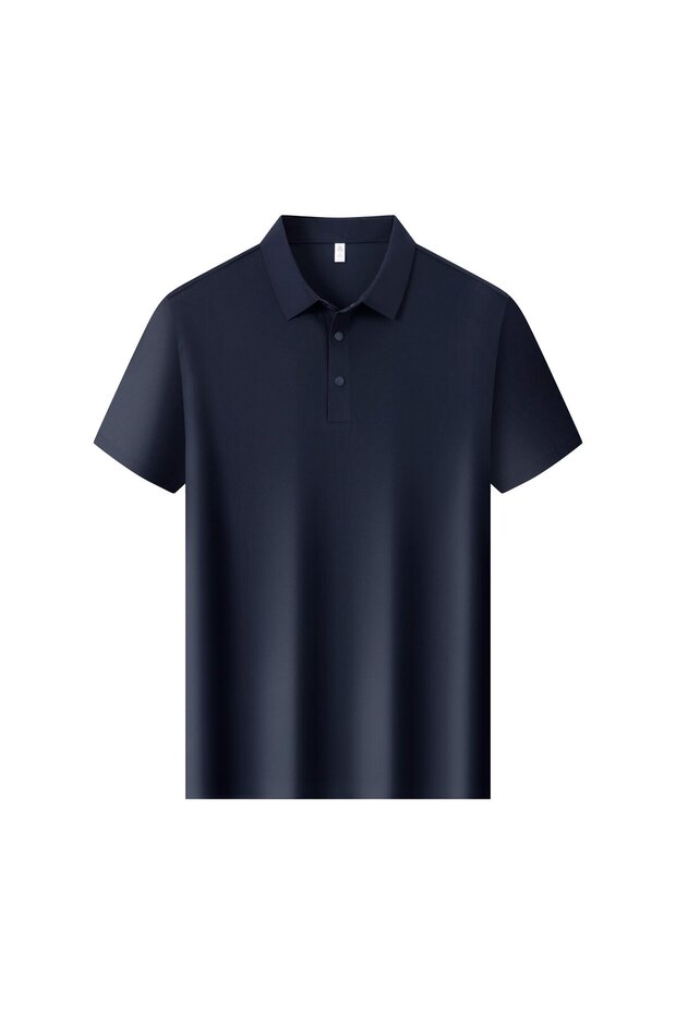 Arw86305 Seri̇ntutan--High Quality Snap Fastener Men's Polyamide Polo Collar Tshirt