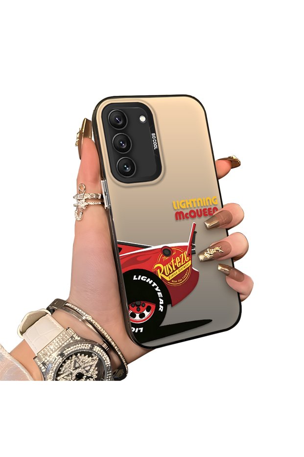 Samsung Galaxy S22 Compatible Hard Acrylic Back Silicone Edge Lens Protection Case