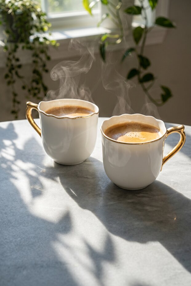 Sora 2-Pack Porcelain Coffee Cup - 90 ml