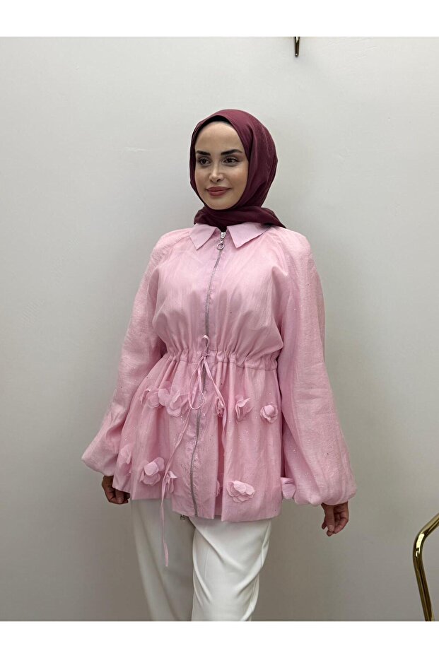 سترة رقيقة من التينسل اللامعة