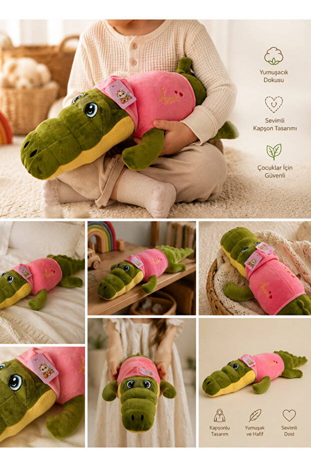 Hooded Crocodile Plush Toy 72 cm
