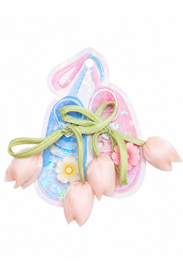 Shoe Lace Decoration Tulip and Floral Salmon