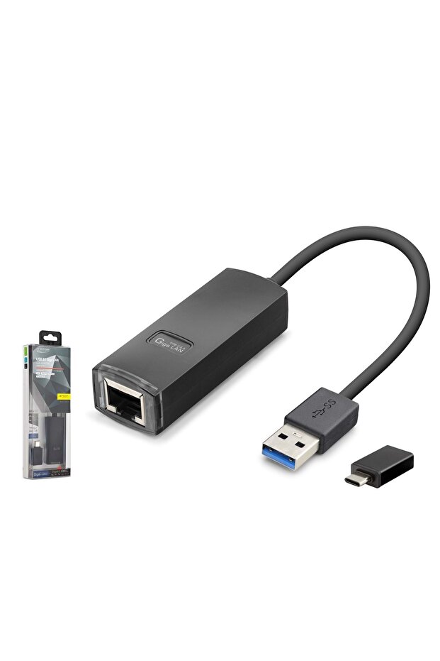 Lan03 USB 3.1 Type-C Gen1 Ethernet Adapter Gigabit Black