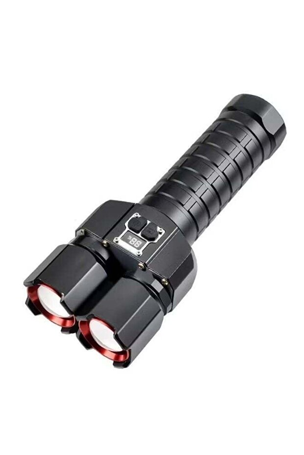 Rechargeable LED Flashlight - High Brightness Tactical Torch with Dual White & Yellow Light | Zoomable Long Range Waterproof Aluminum Alloy Handheld Torch for Camping, Hiking, Emergency Outdo