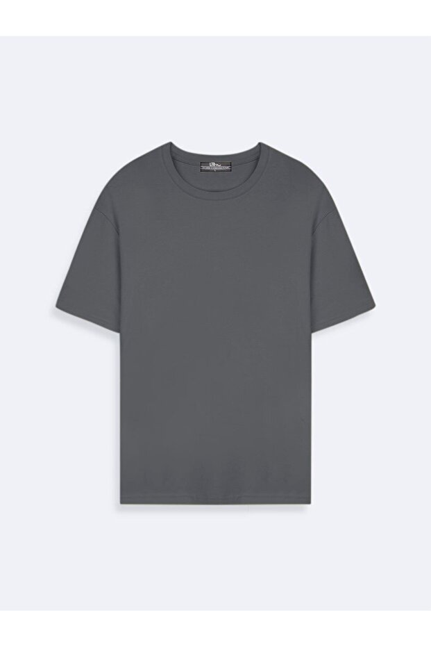 Relaxed Fit Interlock Basic Anthracite T-Shirt