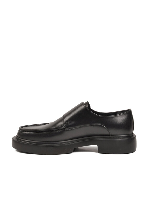 Black Genuine Leather Men's Casual Shoes 1244 m