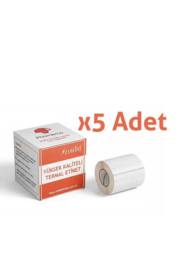 5 Pieces - 40 X 30 mm Transparent Thermal Label 230 Pieces - Compatible with Phomemo m Series Models.
