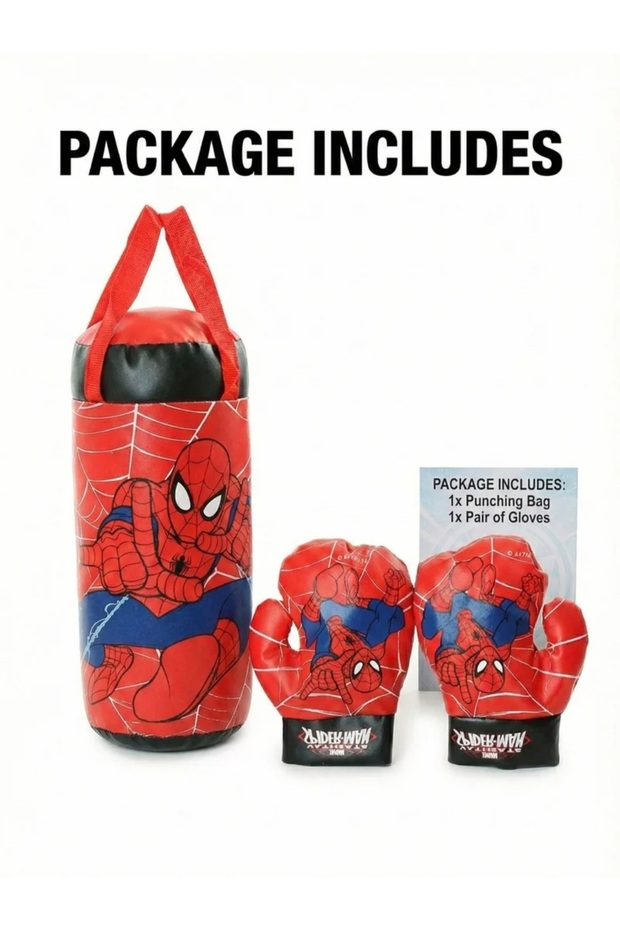 Kids Superhero Boxing Set with Punching Bag & Gloves