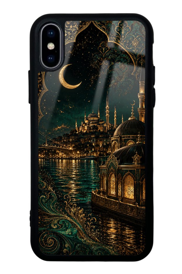 iPhone X Emerald Bosphorus Palace Design Glossy Phone Case