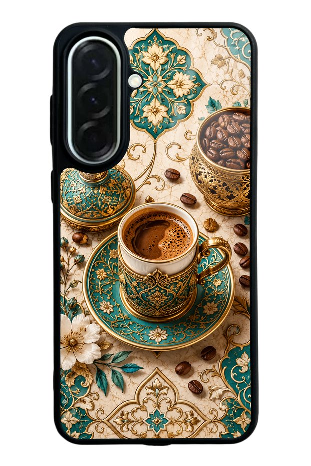 Samsung A37 Turquoise Ottoman Coffee Design Glossy Phone Case
