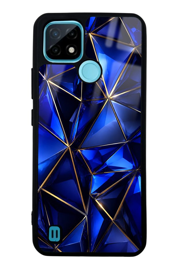 Realme C21 Glossy Phone Case with Sapphire Crystal Edge Design