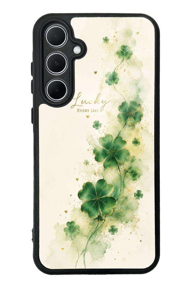 Samsung A35 Lucky Clover Whisper Design Glossy Phone Case