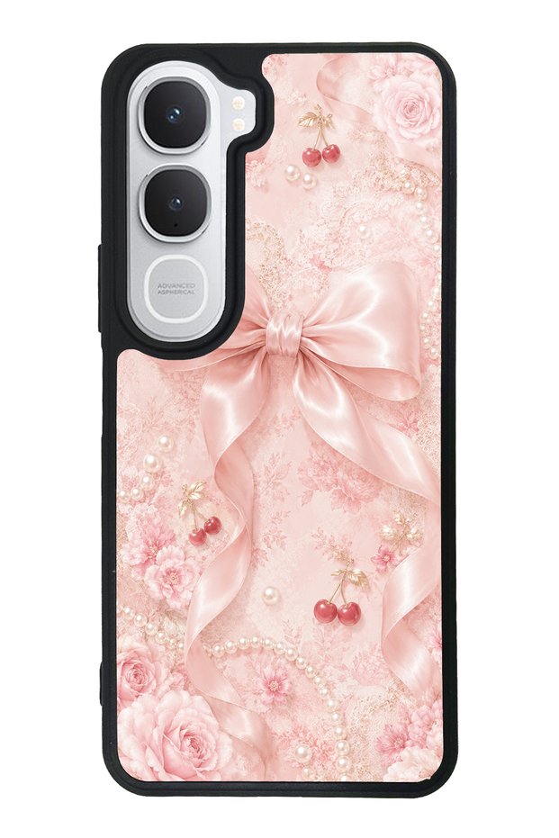 Vivo Y31 Glossy Phone Case with Cherry Blush Bow Design