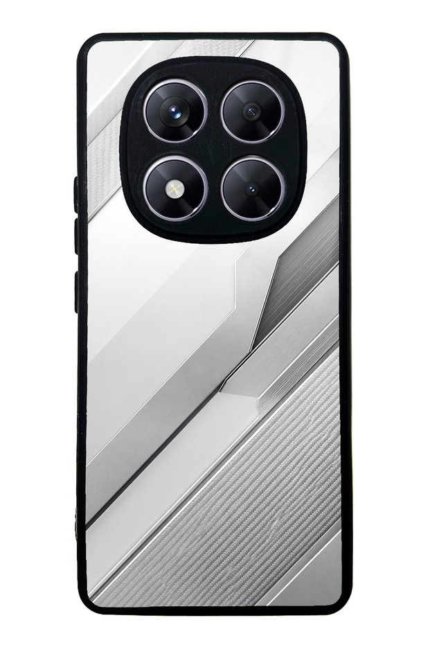 Xiaomi Redmi Note 14 Pro 5g Silver Titanium Edge Design Glossy Phone Case