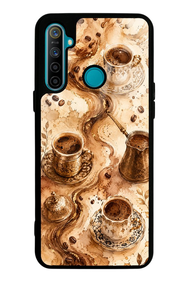 Realme 5I Golden Mocha Flow Design Glossy Phone Case