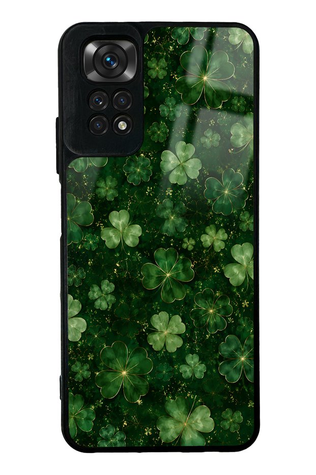 Xiaomi Redmi Note 11S Emerald Lucky Clover Design Glossy Phone Case