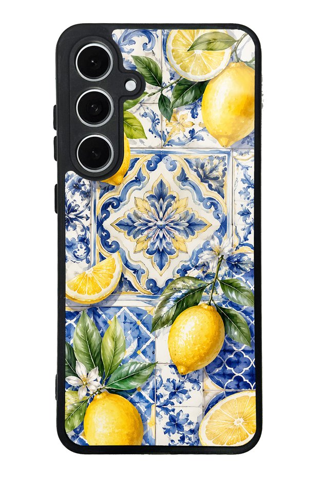 Samsung S24 Fe Mediterranean Lemon Royale Design Glossy Phone Case