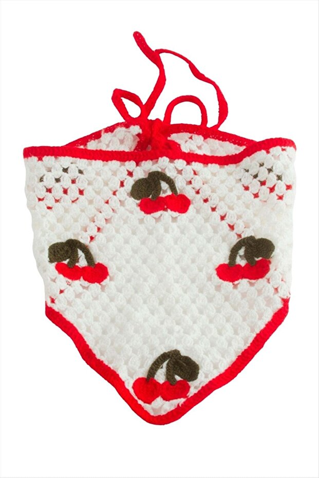 Cherry Knitted Bohemian Bandana