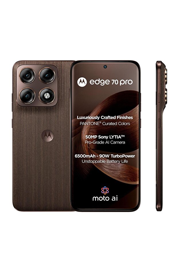 Moto Edge 70 Pro 12GB RAM + 512GB Storage Smartphone PANTONE Chicory Coffee 5G UAE Version