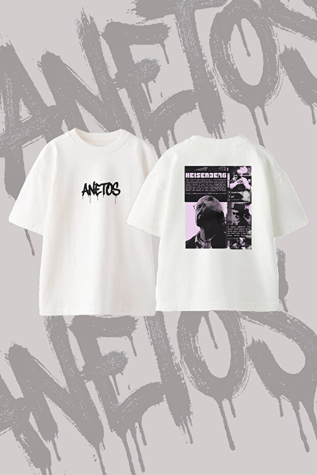 Heisenberg Walter Design Back Printed Cotton White Oversize T-Shirt