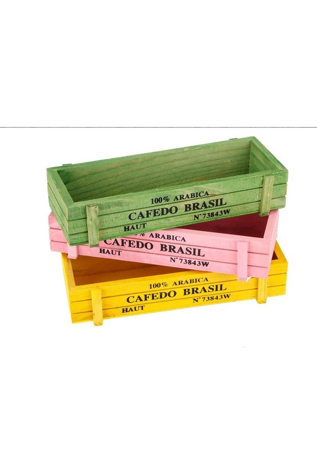 3Pcs Home, Office, Desktop Wood, Succulents, Flower Garden, Plant Pot, Storage Box, Decoration Product Decorative Box