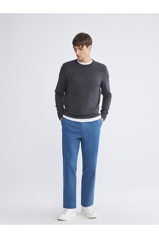 Blue Basic Men's Sweatpants