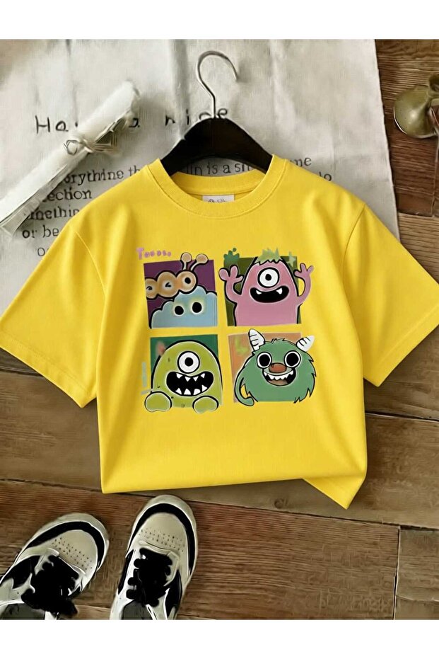 Garbage Monsters Printed Children's Cotton T-Shirt