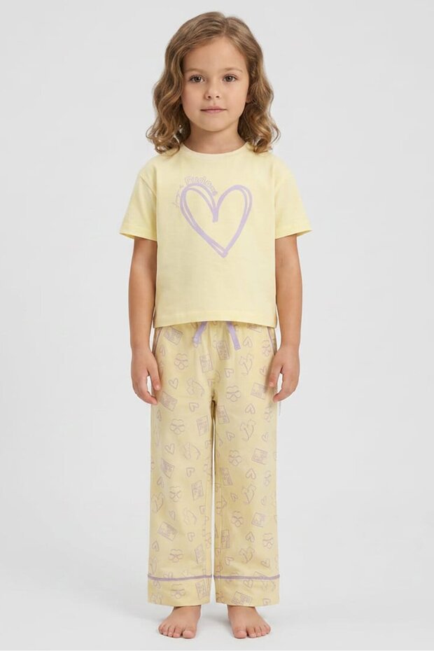 Lounge By Toddlers Girl 2 Pieces Graphic Print Top And Pants Pyjama Set, Multicolor