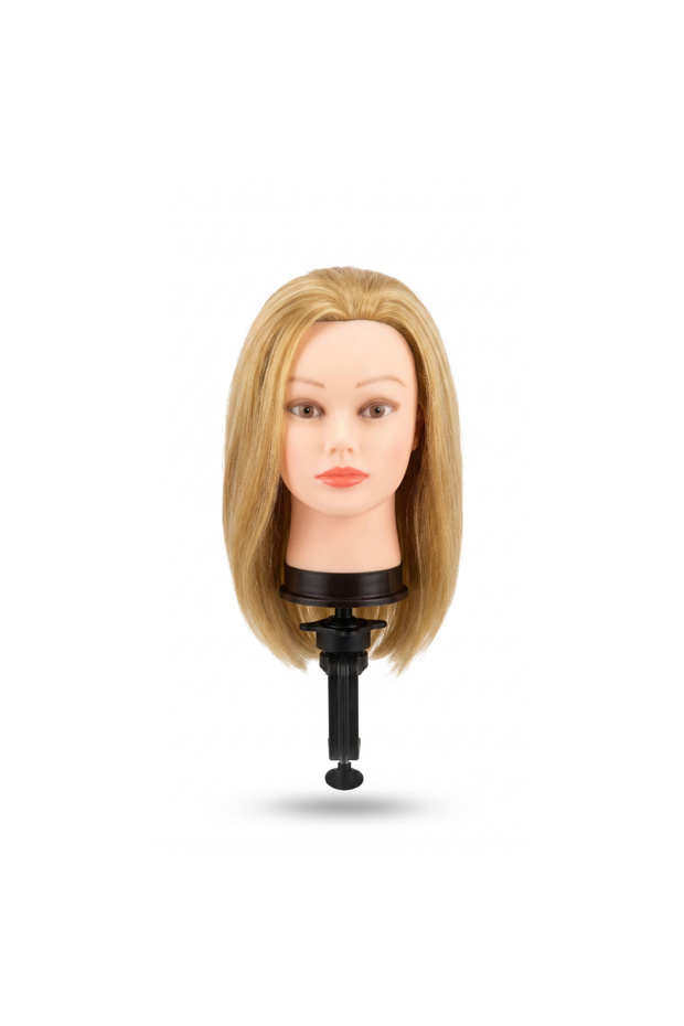905 Professional Mannequin Training Head 60cm Blonde Mixed Hair | Hairdressing Practice Head with Clamp