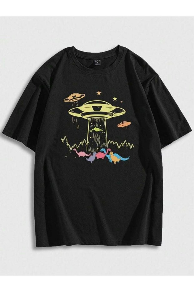 Calle Unisex Colorful Oversize Printed T-Shirt Streetwear Comfortable Fit Daily Premium