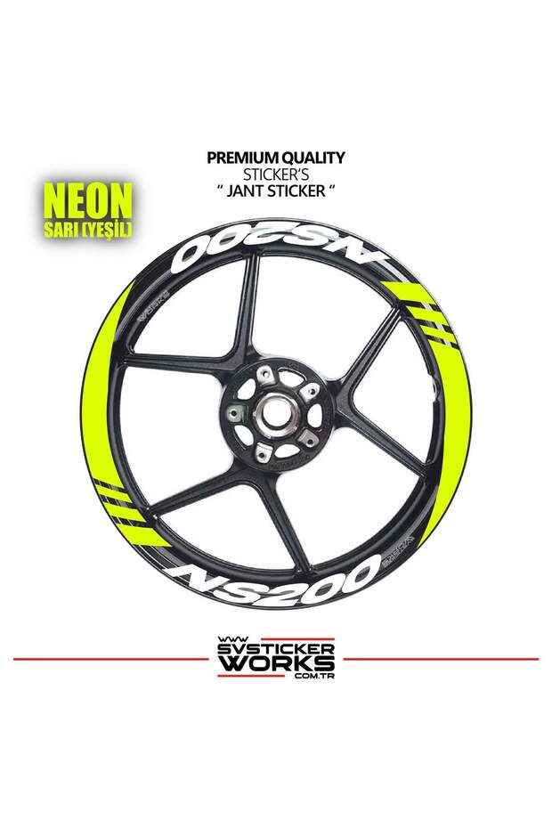Bajaj pulsar ns200 wide rim cover sticker decal model 16-piece set - high quality