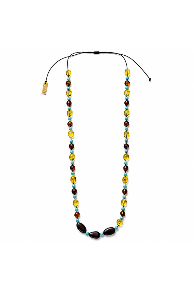 Amber Turquoise Natural Stone Necklace