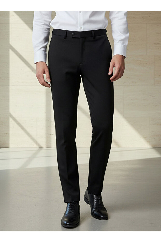 Slim Fit Flexi Waist Trousers