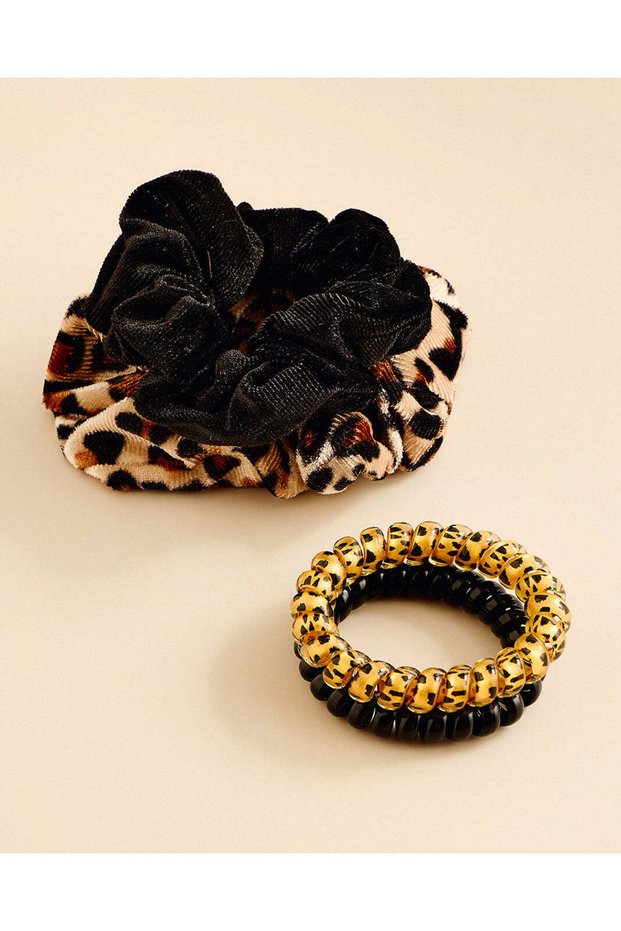 Women Assorted Printed Scrunchies (Pack of 4)