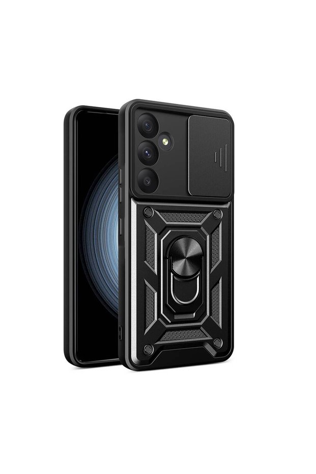 Galaxy A55 Case Sliding Camera Protector Magnetic Stand Tank Protection Omsy