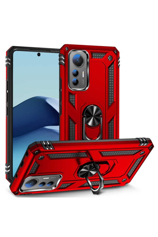 Xiaomi Mi 12 Lite Case Camera Protector Magnetic Stand Tank Protection Brsa