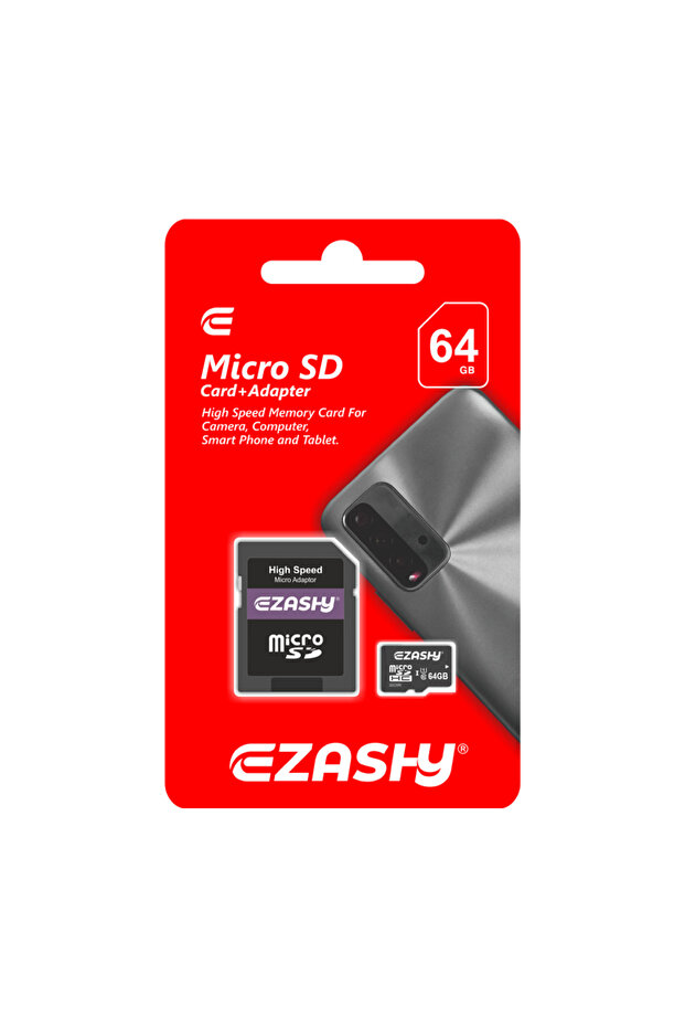 Ezashy Micro SD With Adapter 64 GB