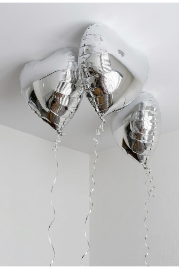 45 cm Silver Heart Foil Balloon 1 Piece Birthday Party Engagement and Organization Decoration