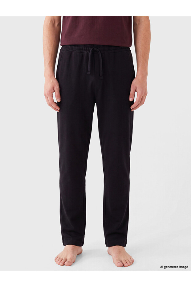 Black Standard Fit Men's Pajama Bottom