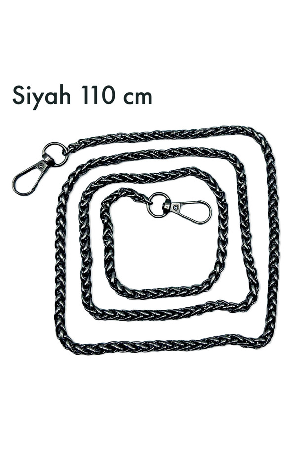 Knitted Bag Chain Black 110 cm
