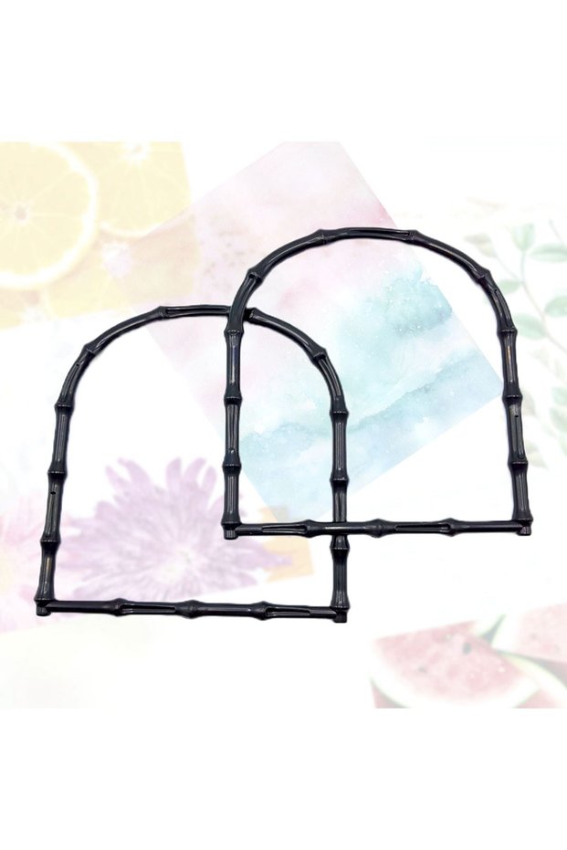 Bamboo Look Bag Handle 20X20Cm Black